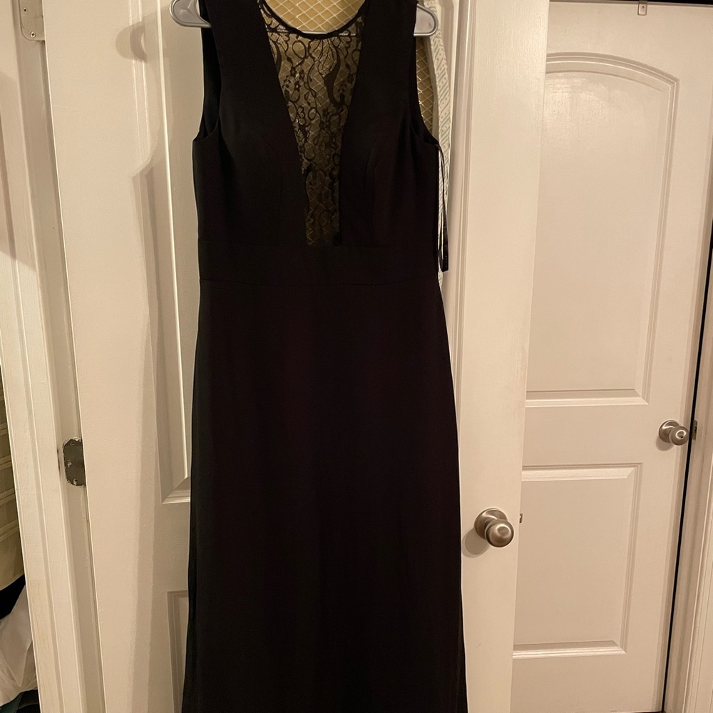 Formal black floor length dress